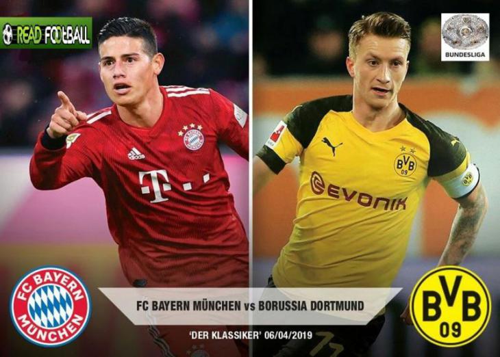 Der Klassiker 6/04/2019 Bayern Munich - BVB Borussia Dormund summery, goals and injures