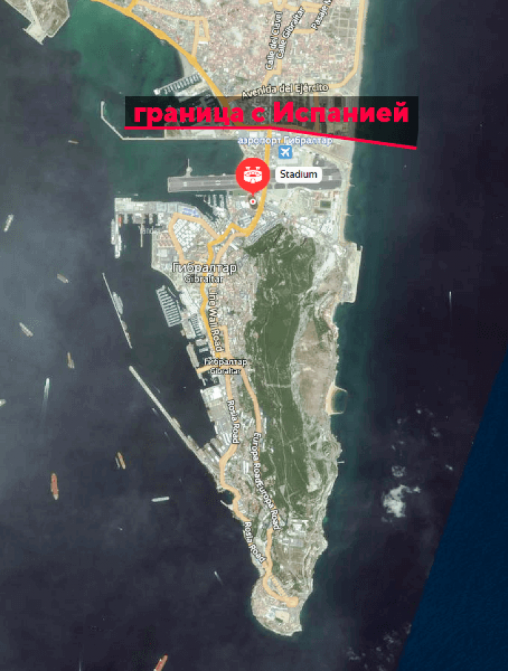 Карта Гибралтара Яндекс