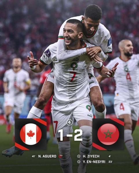 Сборная Марокко выиграла группу, переиграв Канаду