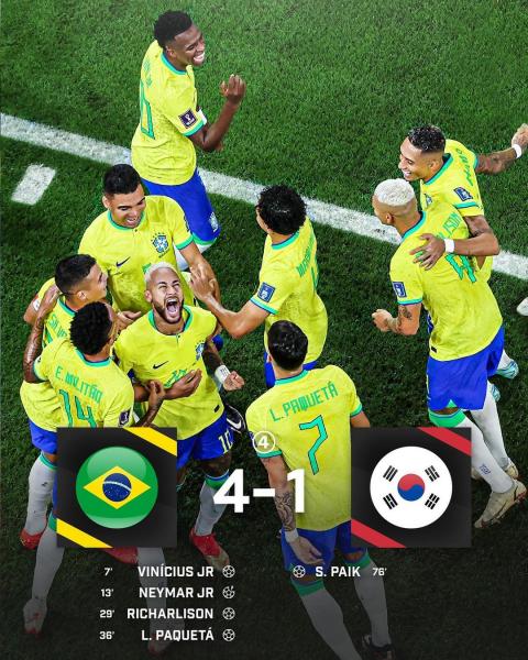 Бразилия уничтожила Южную Корею