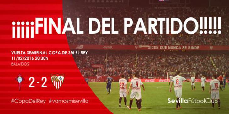 Обзор матча Кубка Испании «Сельта» 2–2 «Севилья»: севильцы сыграют с Барселоной