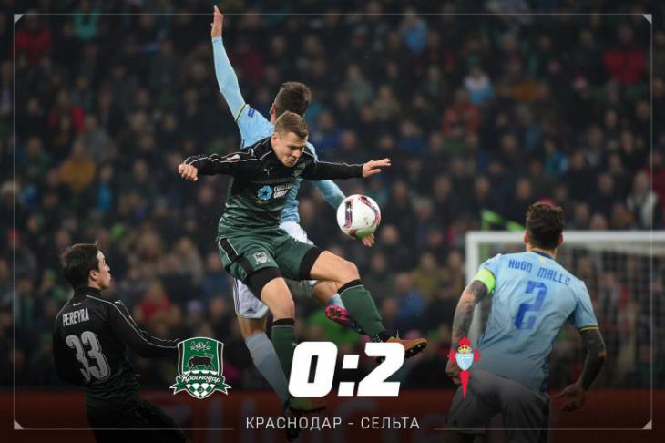 Статистика, голы и лучшие моменты в матче Краснодар - Сельта