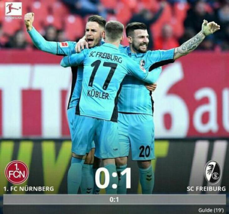 Нюрнберг - Фрайбург 0:1 гол, лучшие моменты и статистика матча 17 тур Бундеслига