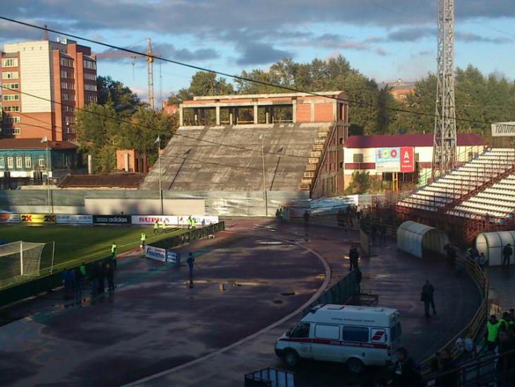 Стадион Труд на реконструкции
