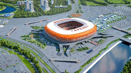 Стадион «Мордовии» будет окрашен в яркий оранжевый цвет