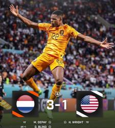 Нидерланды уверенно обыграли США в 1/8 финала ЧМ-2022